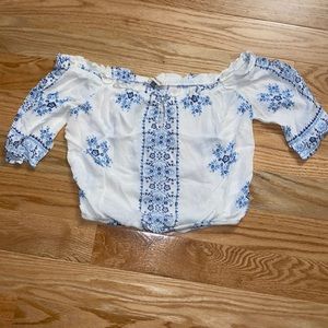 Off the shoulder crop top